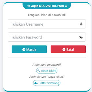 Register PGRI Palu - Persatuan Guru Republik Indonesia Cabang Palu